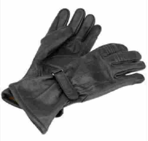 Plain Pattern Full Finger Single Chrome Tanned Water Proof Leather Hand Gloves 