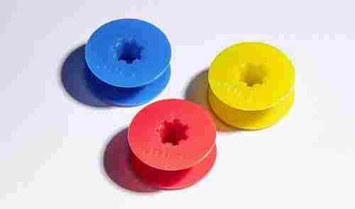 PVC Plastic Round Shape Bobbin For Yarn With Flange Thickness 12-20mm