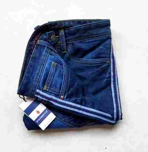 Stylish Plain Dyed Straight Regular Fit Washable Non Toxic Denim Men's Jeans