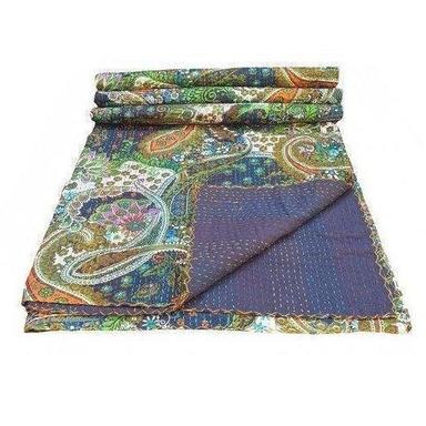 Multicolor 1.5 Kilogram King Size Shrink Resistant Cotton Handmade Printed Bed Sheet 