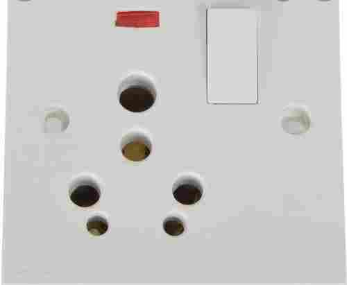 10 Amp White Plastic 3 Pin Switch Socket With Indicator 220-380v