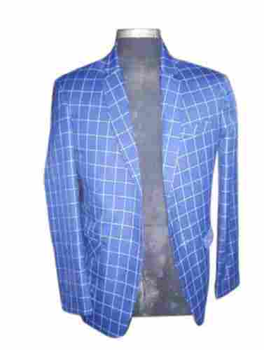 Formal Wear Longs Sleeves Slim Fit Cotton Checked Blazer For Men 