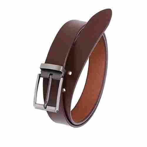 Men's Plain Pattern Alloy Buckle Leather Belts for Regular Wear