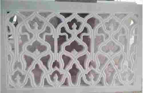 Indian Carved Makrana White Marble Jali For Home Decoration