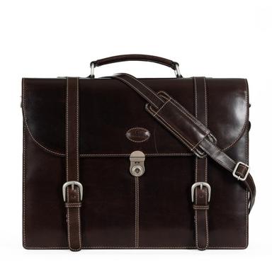 Brown Color Men's Leather Shoulder Bag for Office Usage