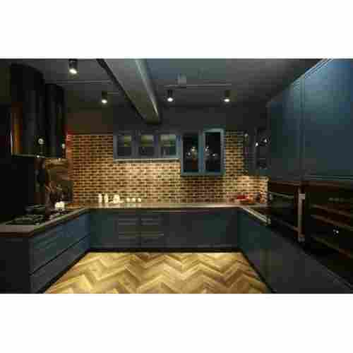 Modern Indian Style Eco Friendly Recyclable Pu Lacquered Modular Kitchen