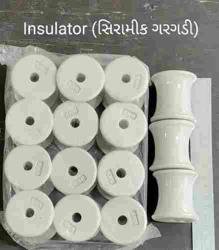 High Voltage White Plain Porcelain Insulator For Electrical Installation