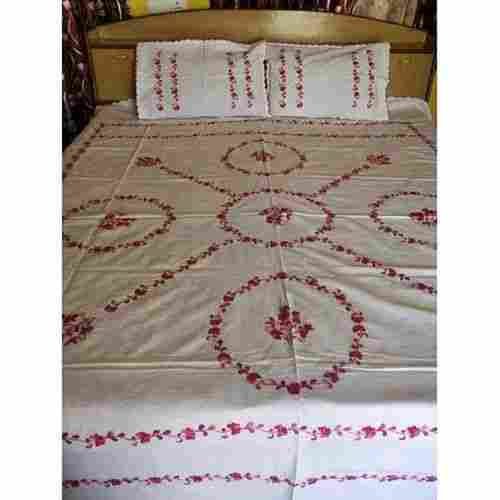 Soft Printed Full Size Cotton Bed Sheet With Pillowcase For Double Bed