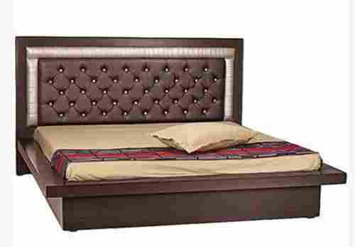 Indian Style Solid Oak Wooden Polished Designer Double Bed For Bedroom 