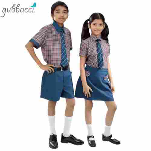 Skin Friendly Primary Kids Plain Cotton School Uniform For Unisex