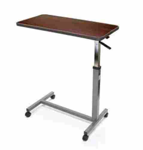Adjustable Height Overbed Table With Rails For Hospital And Home Load Capacity 15 Pounds