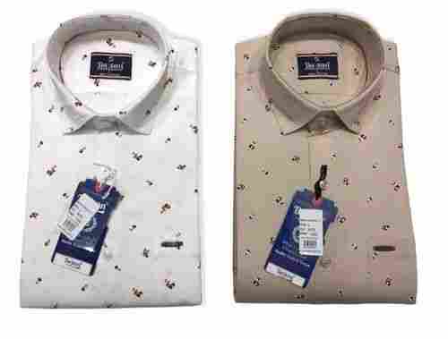 Casual Wear Mens Full Sleeves Printed Cotton Shirt