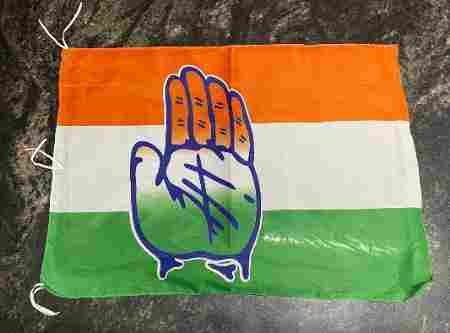 Congress Party Flag with Excellent Finishing