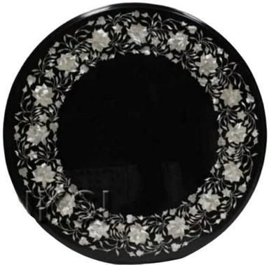 Indian Designer Painted Home Decoration Round Marble Plates