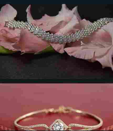 Ladies Designer Party Wear Handmade 100% Genuine Diamond Bracelets