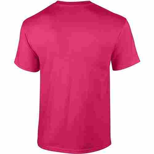 Mens Plain Pink Cotton T Shirt