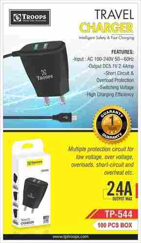 TP-544 2.4A Maximum Output Travel Charger with 1 Year Guaranty