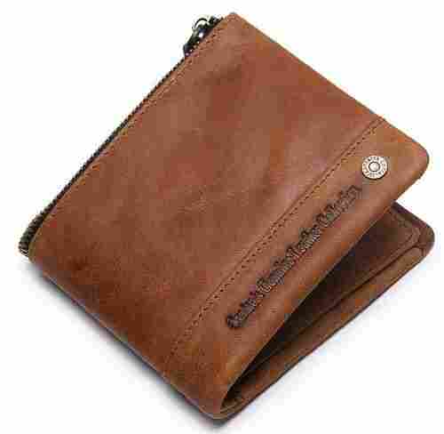 Daily Use Men Bi Fold Brown Leather Wallet, 5 Card Slots