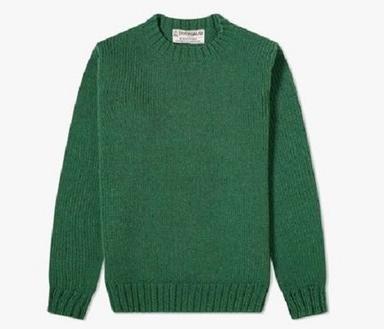 Green Long Sleeves Winter Wear Cardigan Woollen Knitwear For Unisex Use