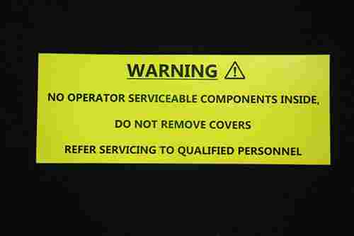 Industrial Safety Wear And Tear Resistant Warning Labels