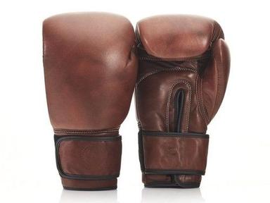 White Rv Grade Hook And Loop Closure Leather Punching Boxing Gloves