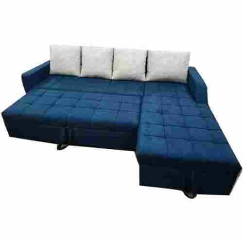 2*3 Feet Stylish Comfortable Durable Wooden L-Shape Sofa Cum Bed With Cushions