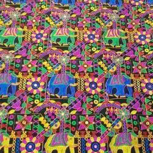 Washable 810 Yards Kutch Embroidered Cotton Fabric For Garment