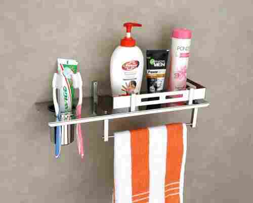 Multipurpose Wall Mount Stainless Steel Bathroom Shelves For Home, Hotel