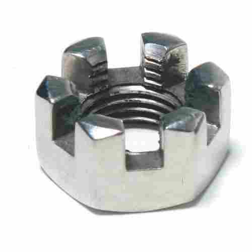 8 mm Zinc Plating and Mild Steel Hexagonal Slotted Nut for Industrial Use