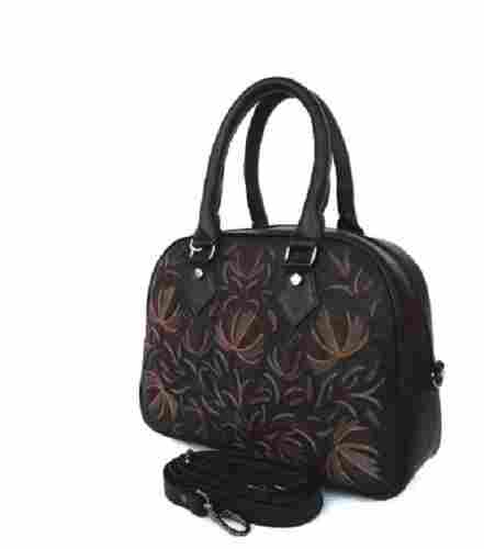 9 Inches Embroidered Hand Kopple Bag With Two Zipper Pocket
