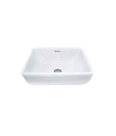 Bathrooms Sinks Square Medium Glossy White Wash Basin