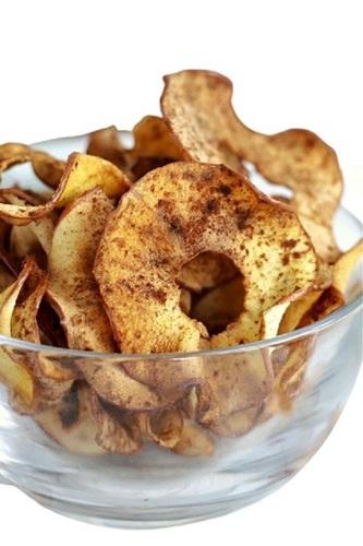 Tasty Delicious Fresh And Crunchy Round Shaped Spicy Fried Apple Chips