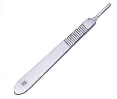 Manual 10 Cm Long Stainless Steel Body Sterilized Surgical Scalpel Handle 