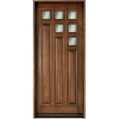 7-8 Feet Designer Solid Wood Matte Surface Finishing Wooden Glass Door