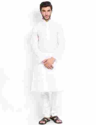 Comfortable And Long Sleeves Plain Traditional Wear Kurta Pajama For Men