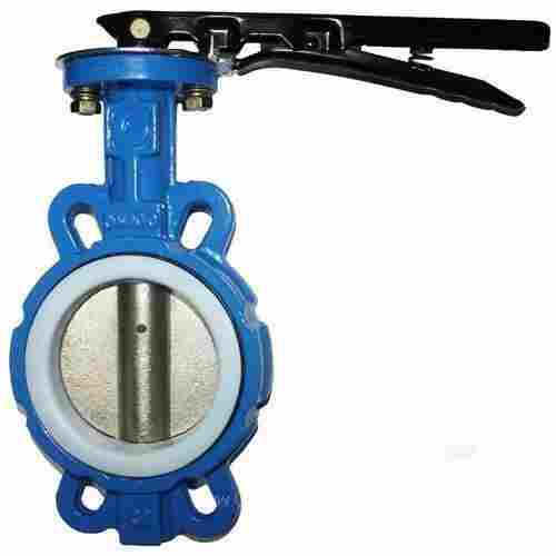 Medium Pressure Blue Coated Lined Butterfly Valve For Water Fitting