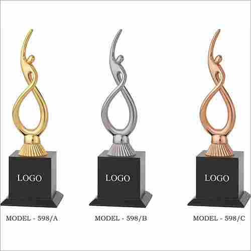 Wooden And Metal Multicolor Design Wooden Trophy