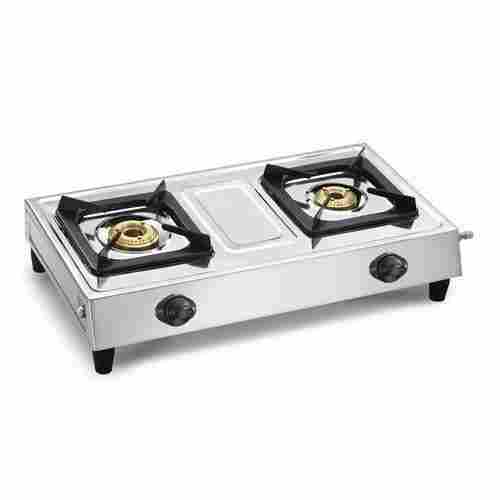 45 X 24 X 32 Inch Rectangular Stainless Steel Deck Mounted 2 Burner LPG Gas Stove