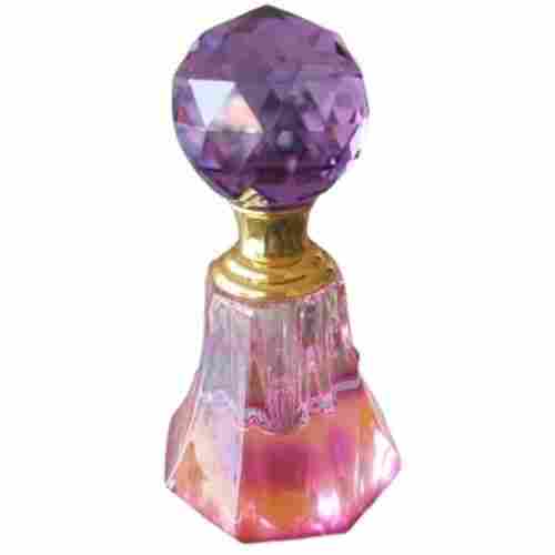 Hot Stamping Surface Transparent Fancy Round Crystal Perfume Bottles