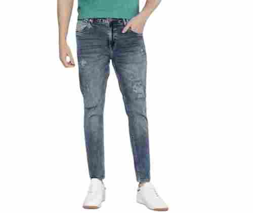 Casual Ware Skinny Rough Unfadable Denim Slim Fit Jeans For Men
