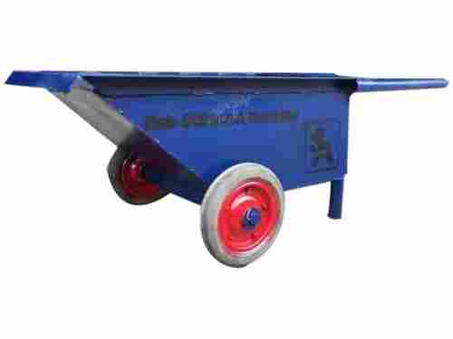 Paint Coated Smooth Surface Mild Steel Double Wheel Barrow For Construction