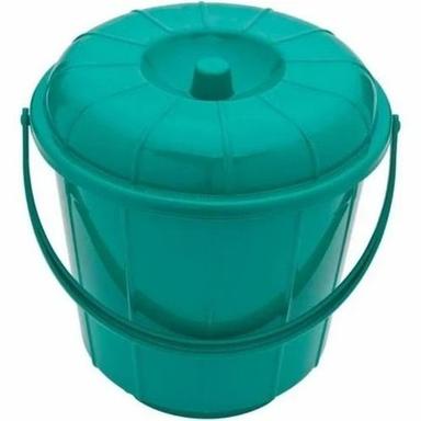 Blue 20 Liter Capacity Durable Unbreakable Round Plastic Bucket With Lid And Handle