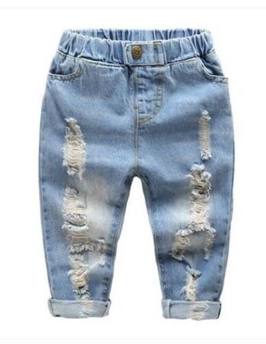 Breathable And Quick Dry Party Wear Modern Denim Jeans For Baby Girl Age Group: 3-5