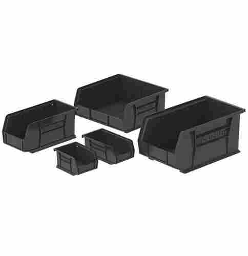 Open Type PP Conductive Black ESD Storage Bins For Electronic Industry
