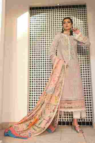 Mushq Hemline Designer Ladies Full Sleeves Embroidered Suit