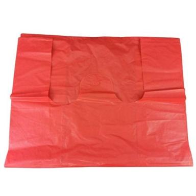 13x16 Inch Polymer Material Vest Handle Plain Polythene Bags