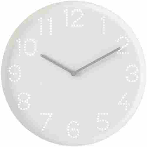 25 X 5 Centimeters Analog Type Round And Glass Plastic Body Wall Clock