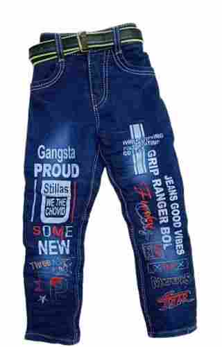 Regular Fit Casual Wear Straight Printed Denim Jeans for Boys