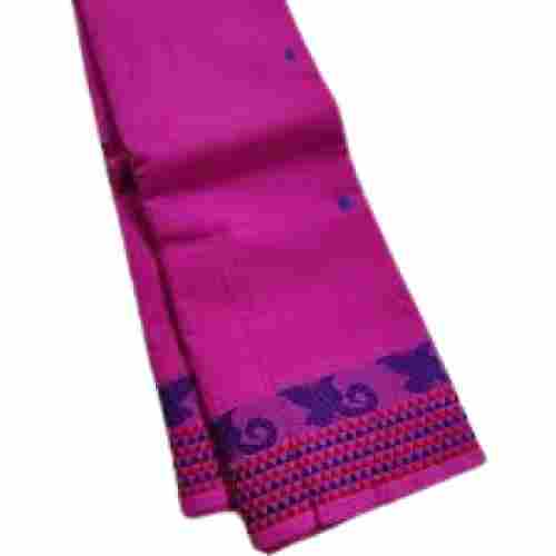 Casual Wear Embroidered South Style Pure Cotton Saree For Summer Season