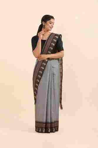 Cotton Silk Saree With Blouse Piece For Party Wear